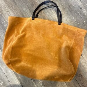 March & Graham suede & leather handbag tote